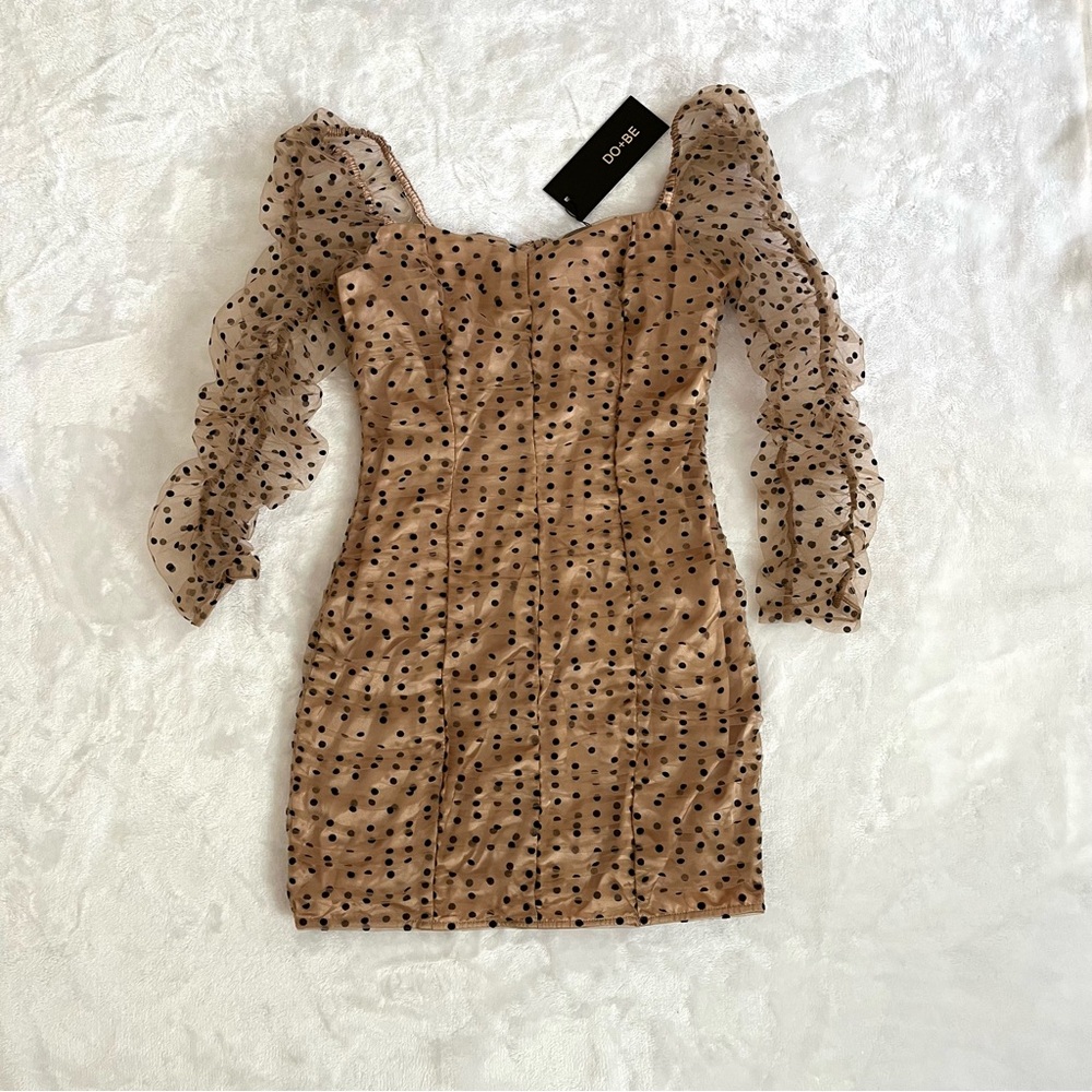 DO+BE ruched Polka Dot Dress - Picture 6 of 7